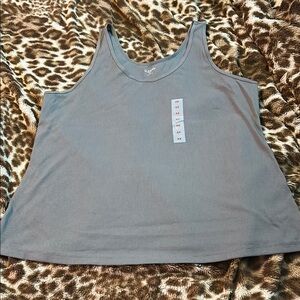 Old Navy Gray Crop Tank Top Relaxed Fit